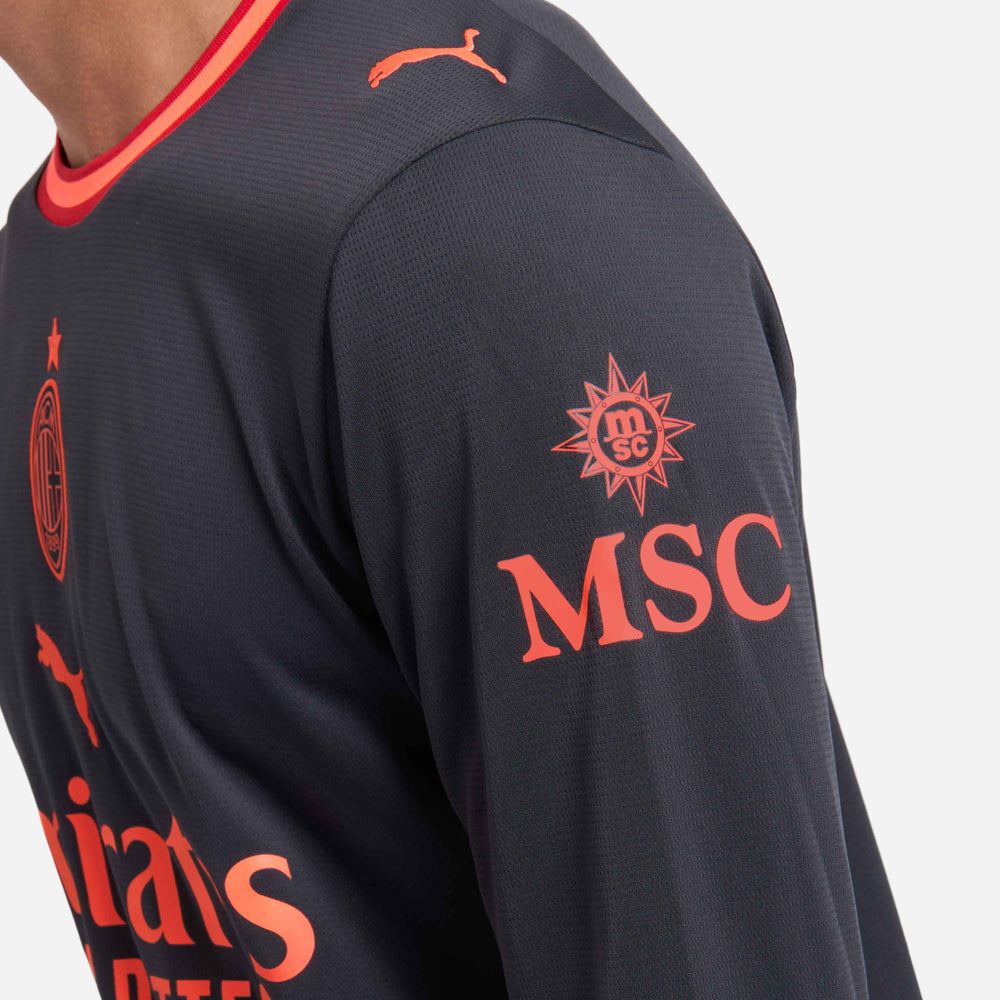 Milan Third 25/26 Manga Longa Torcedor Puma - Preto