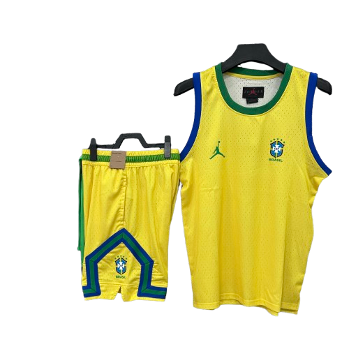 Kit Brasil Regata + Shorts 26/27 Jordan - Amarela