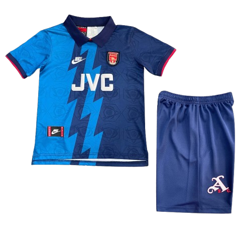 Kit Infantil Arsenal Away Retrô 95/96 - Azul