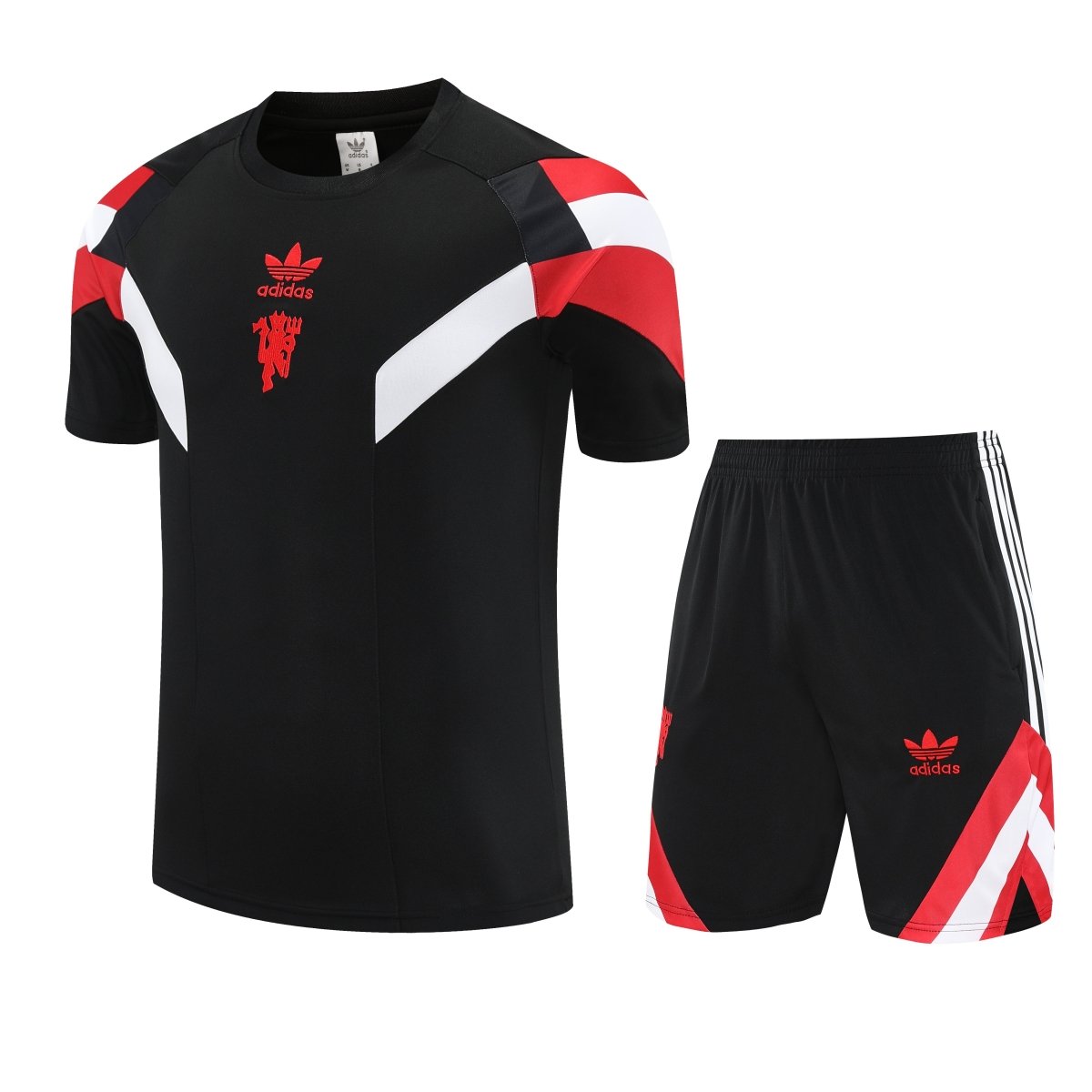 Kit de Treino Adulto Manchester United 25/26 Short e Camisa - Preto