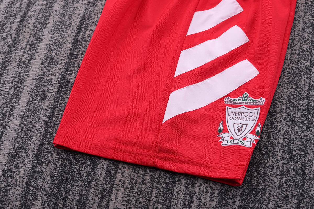 Kit Infantil Liverpool Home Retrô 93/94  - Vermelho e Branco