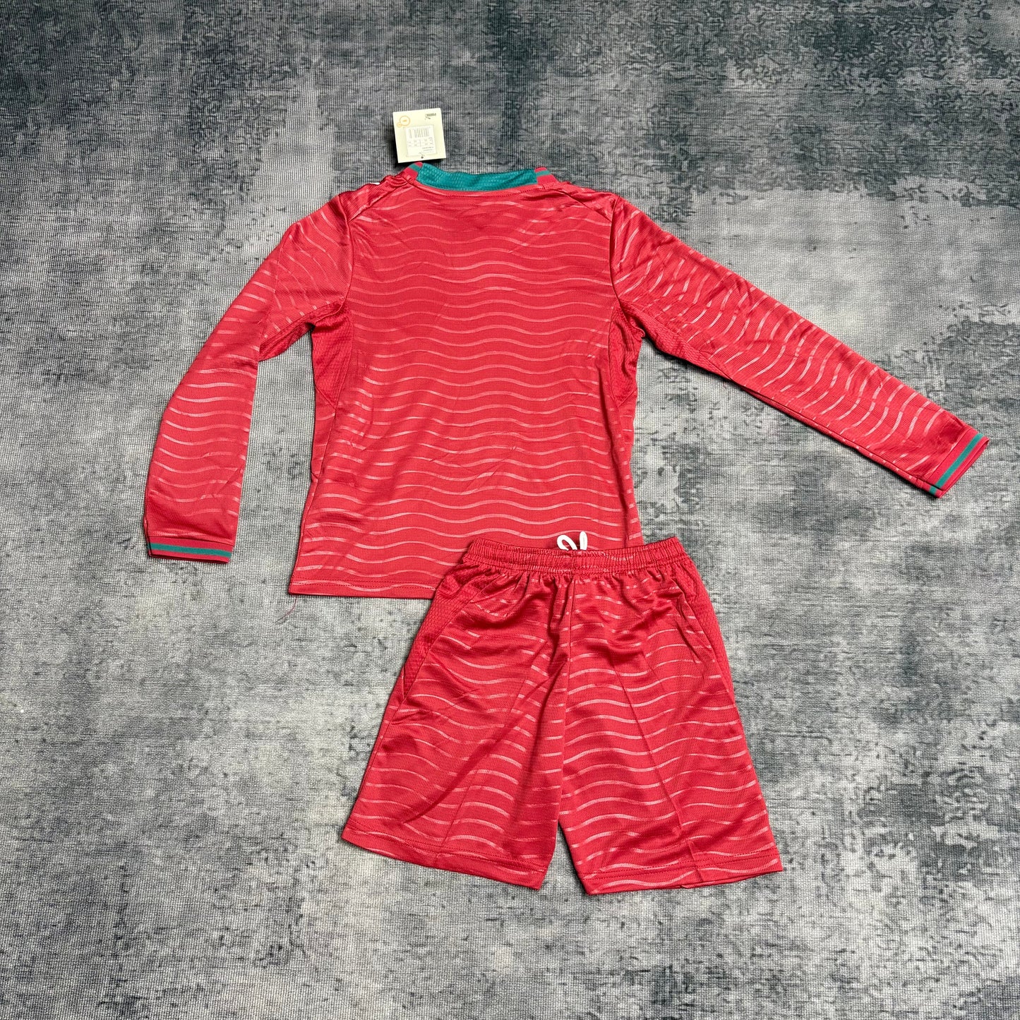 Kit Infantil Portugal Home Manga Longa 26/27 - Vermelho