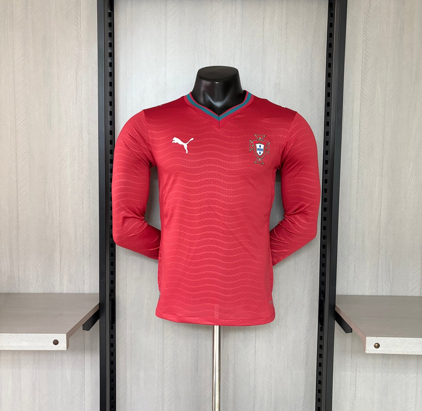 Portugal Home Manga Longa 26/27 Masculina Jogador Puma - Vermelha