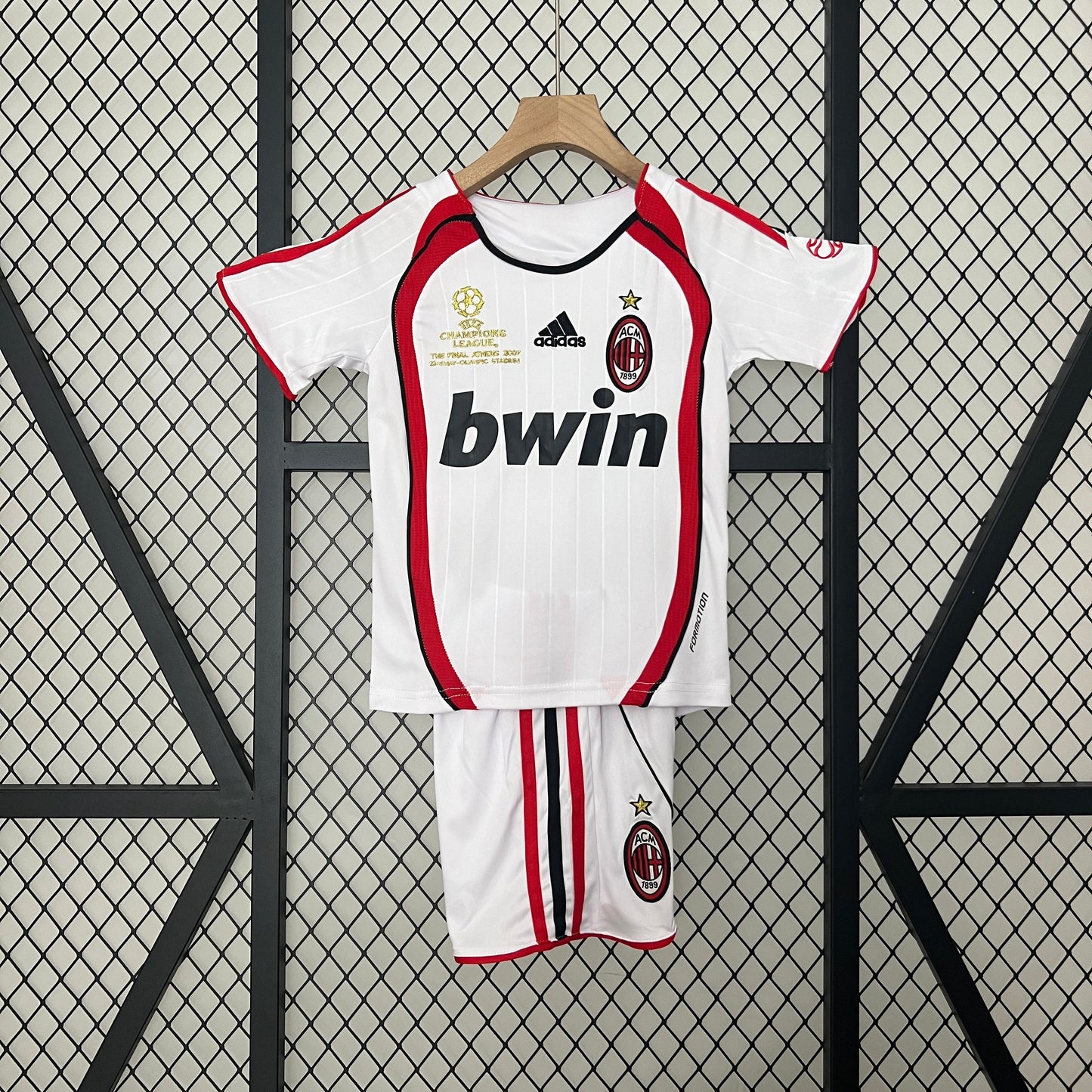 Kit Infantil Milan Away Retrô 2007 - Branco