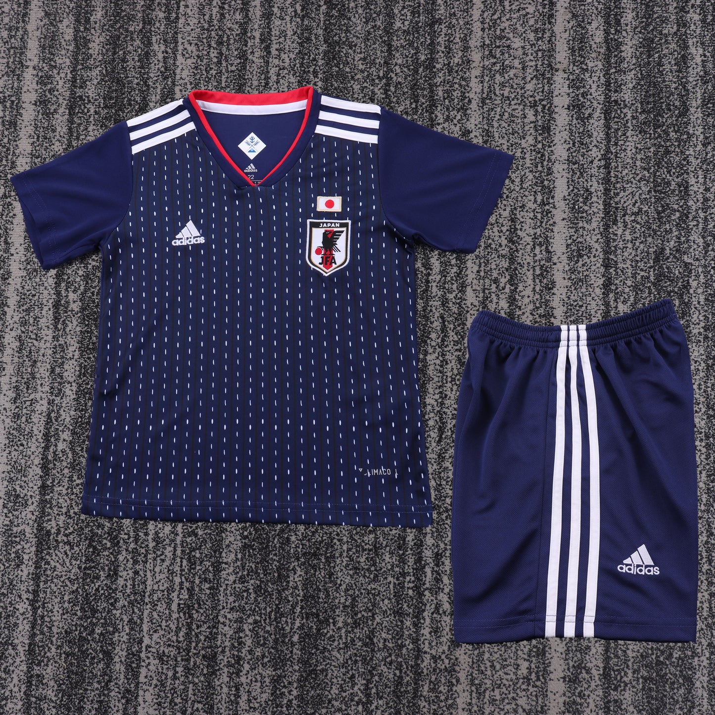 Kit Infantil Japão Home Retro 2018 Adidas  - Azul