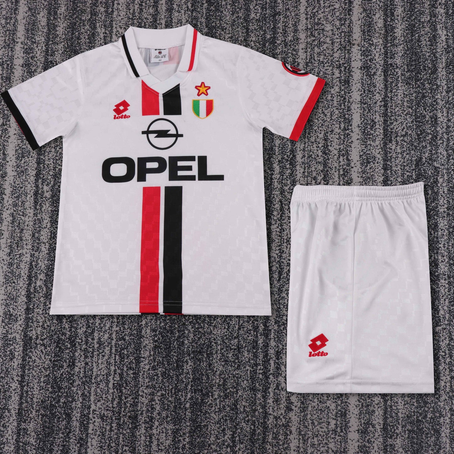 Kit Infantil Milan Away Retrô 96/97 - Branca