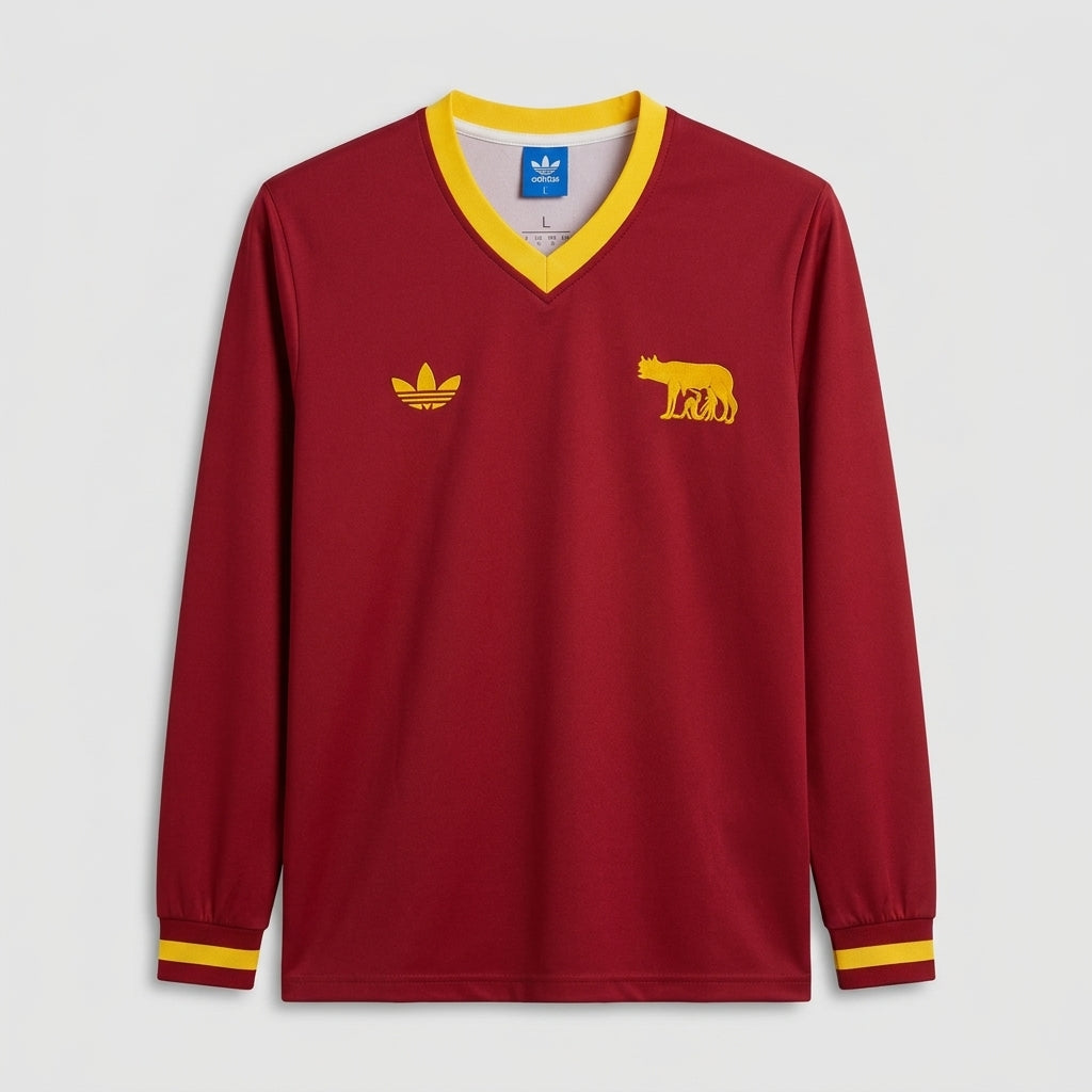 Roma Edição Especial 100th 26/27 Manga Longa Adidas - Vermelho