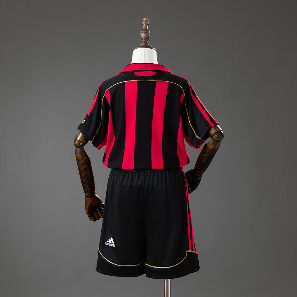 Kit Infantil Milan Home Retrô 2007 - Vermelho e Preto