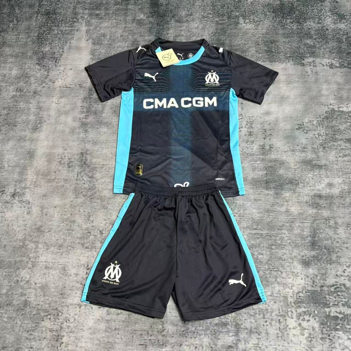 Kit Infantil Olympique De Marseille Away 25/26  - Azul Escuro