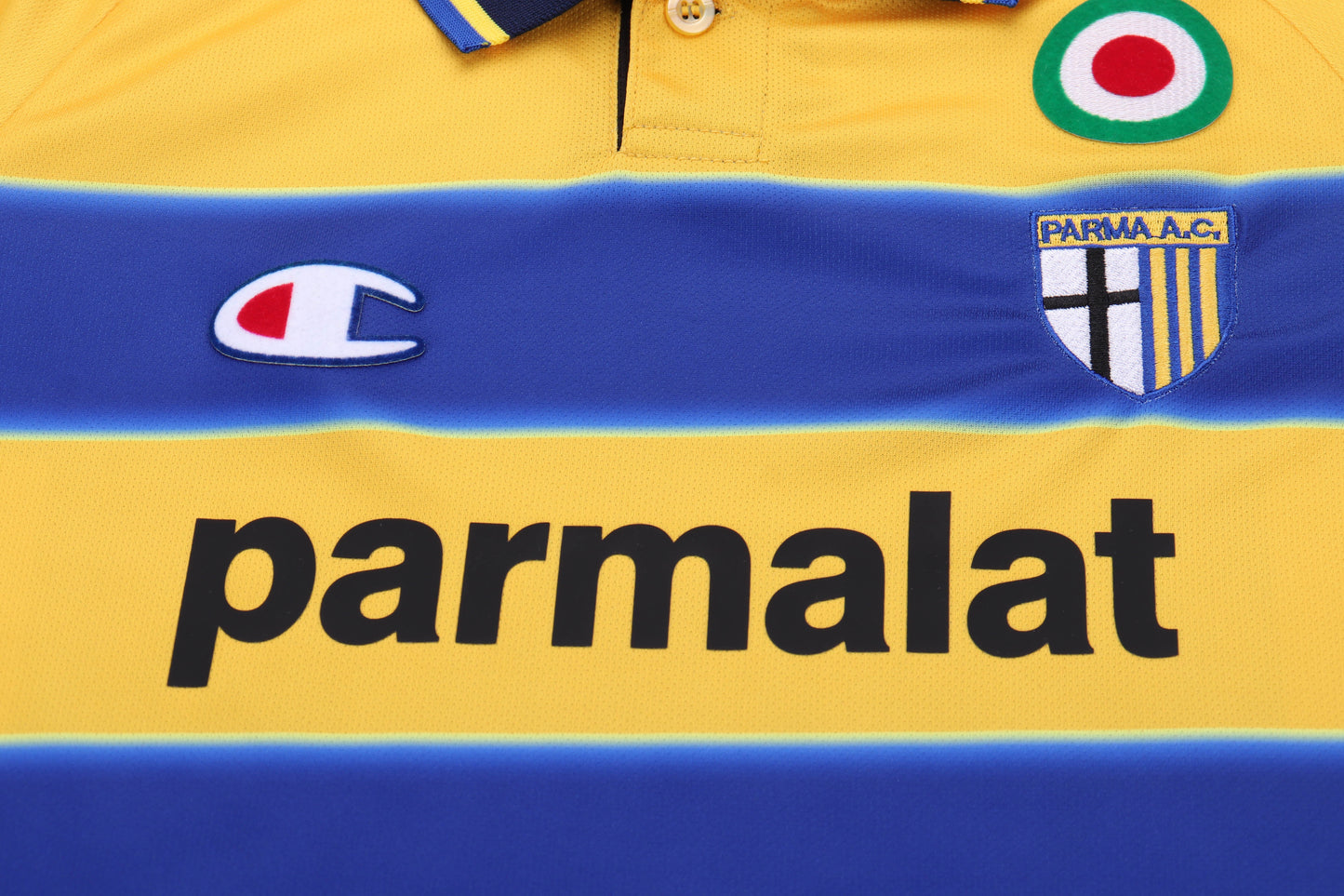 Kit Infantil Parma Away 98/99 Retrô Champion  - Amarelo e Azul