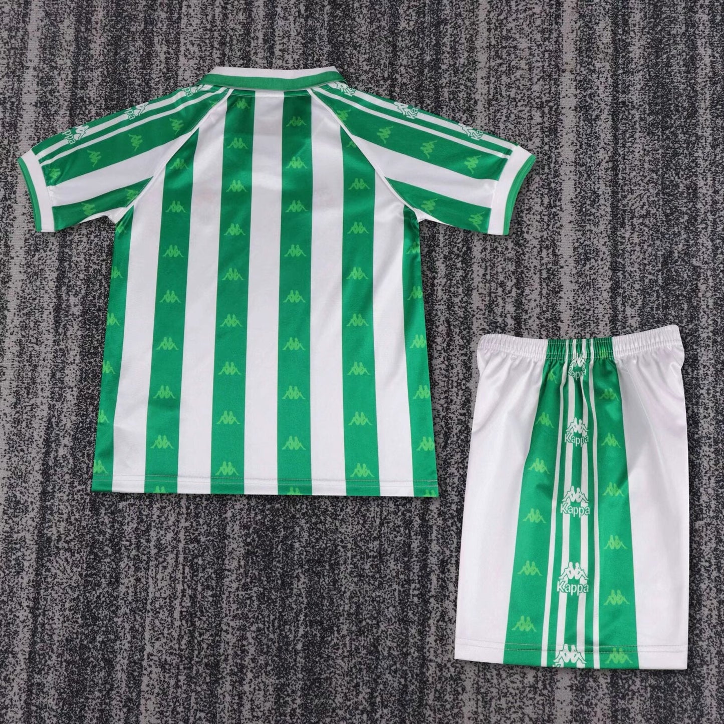 Kit Infantil Real Betis Home Retro 1995/96 - Verde e Branca