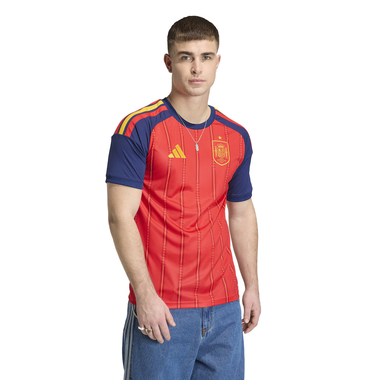 Espanha Home 26/27 Masculino Adidas Torcedor - Vermelho