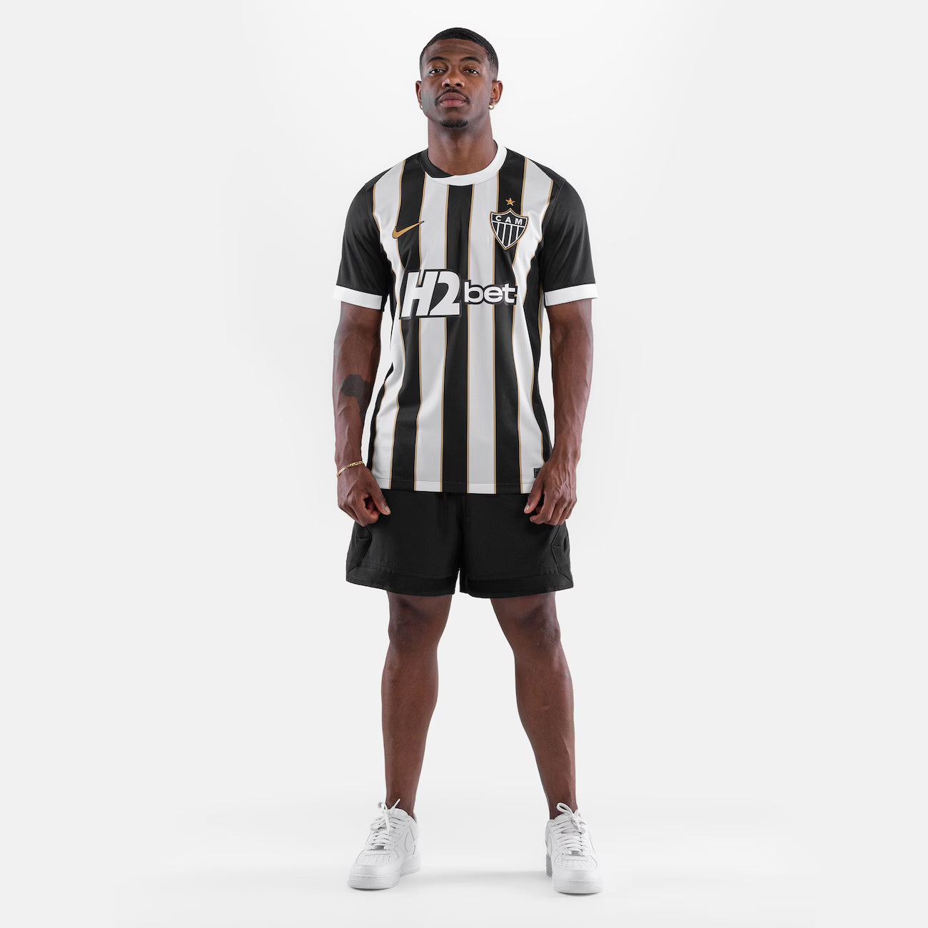 Atlético Mineiro Home 26/27 Nike Torcedor Masculino - Branca e Preta