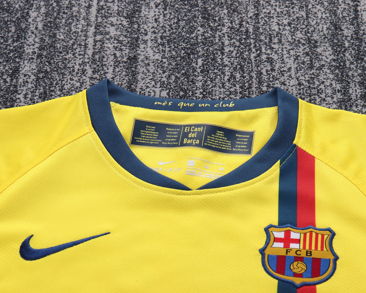 Kit Infantil Barcelona Away Retrô 08/09 - Amarelo