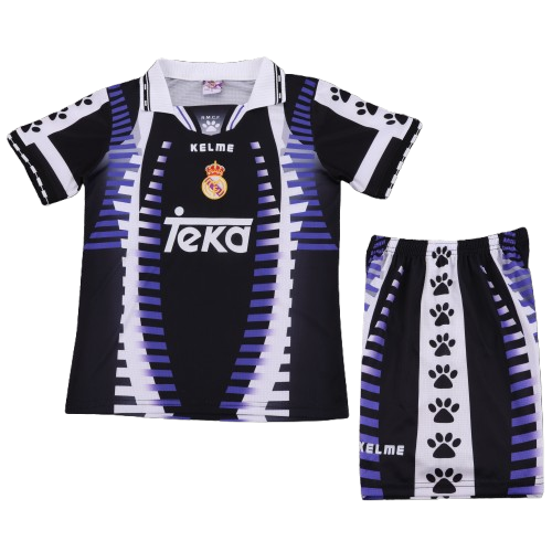 Kit Infantil Real Madrid Third Retrô 97/98 Kelme - Preto