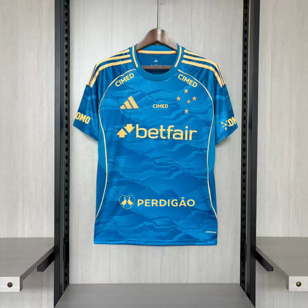 Cruzeiro Third 25/26 Torcedor Com Patrocínios Adidas - Azul