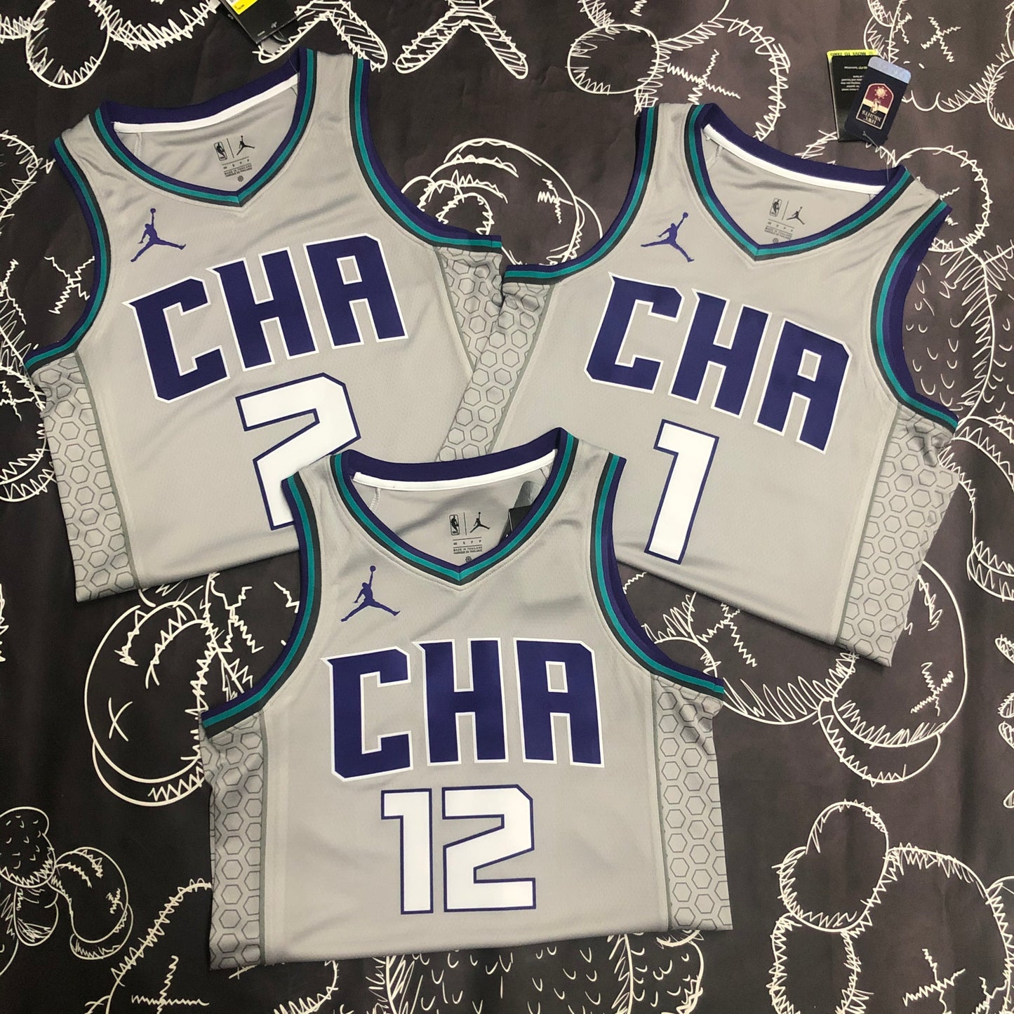 Regata Charlotte Hornets Masculina - Cinza