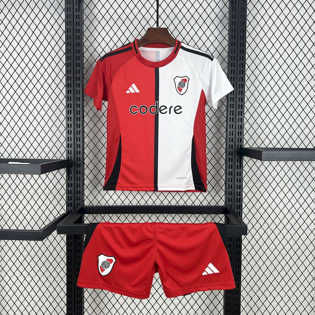 Kit Infantil River Plate Third 25/26 - Vermelho e Branco
