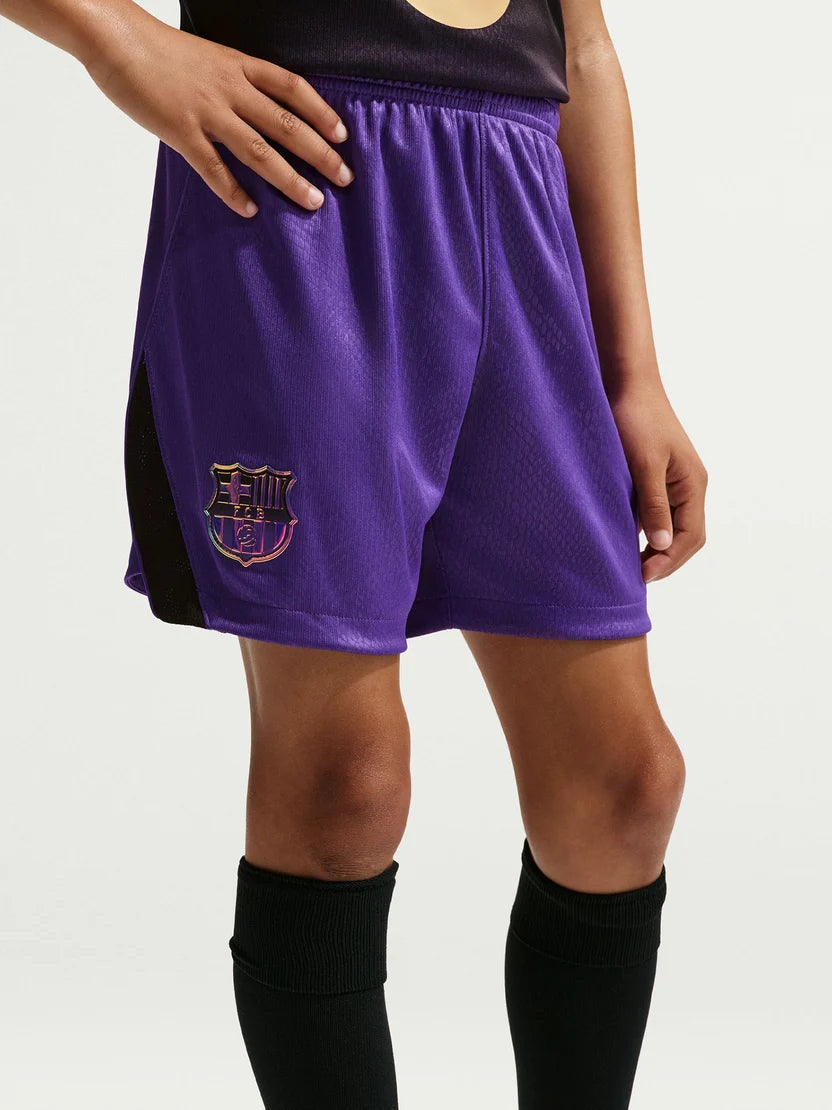 Kit Infantil Barcelona Away 26/27 - Roxa e Preta
