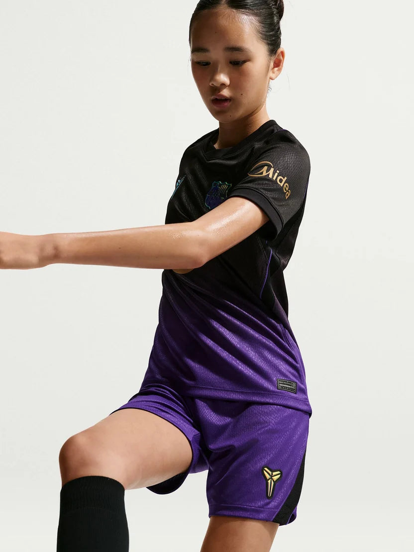 Kit Infantil Barcelona Away 26/27 - Roxa e Preta