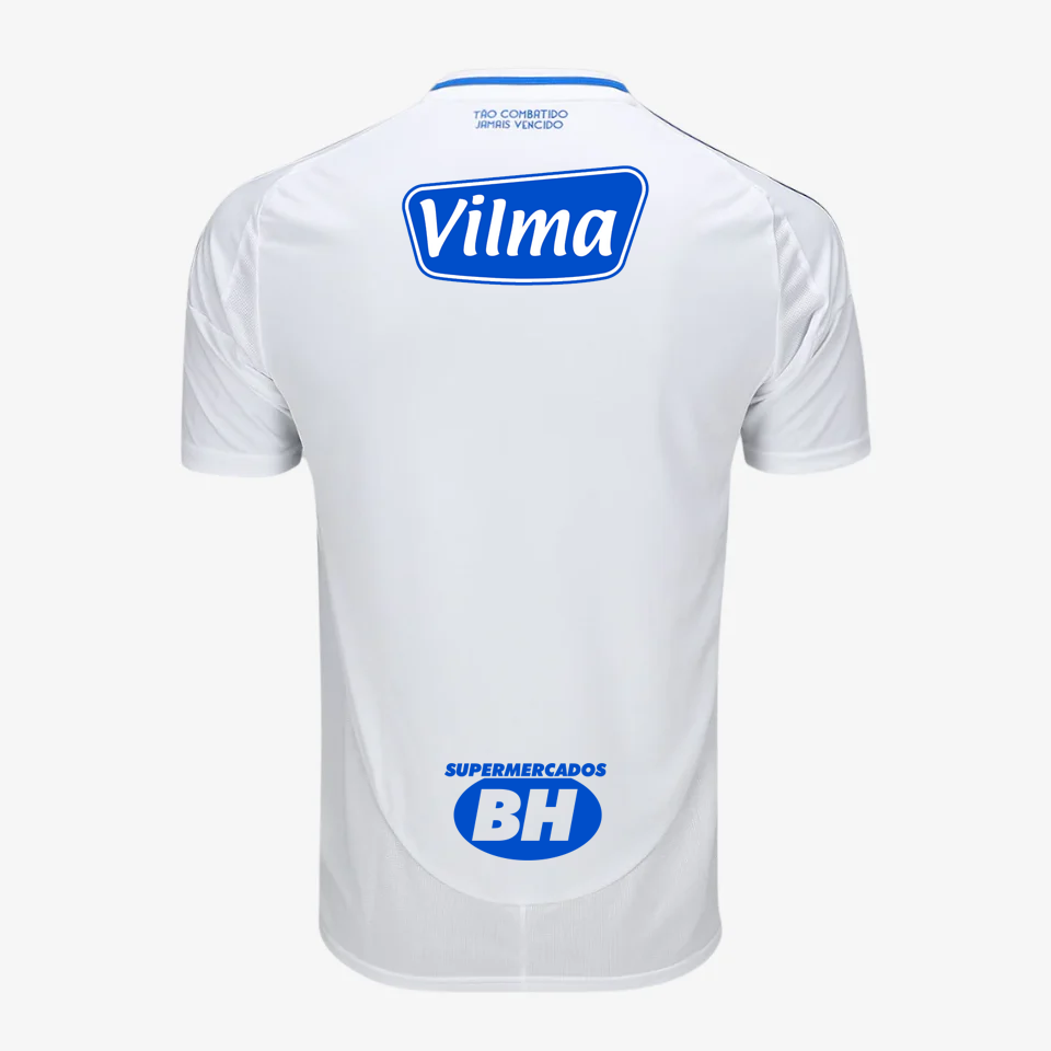 Cruzeiro Away 25/26 Torcedor Com Patrocínios Adidas Masculino - Branco e Azul