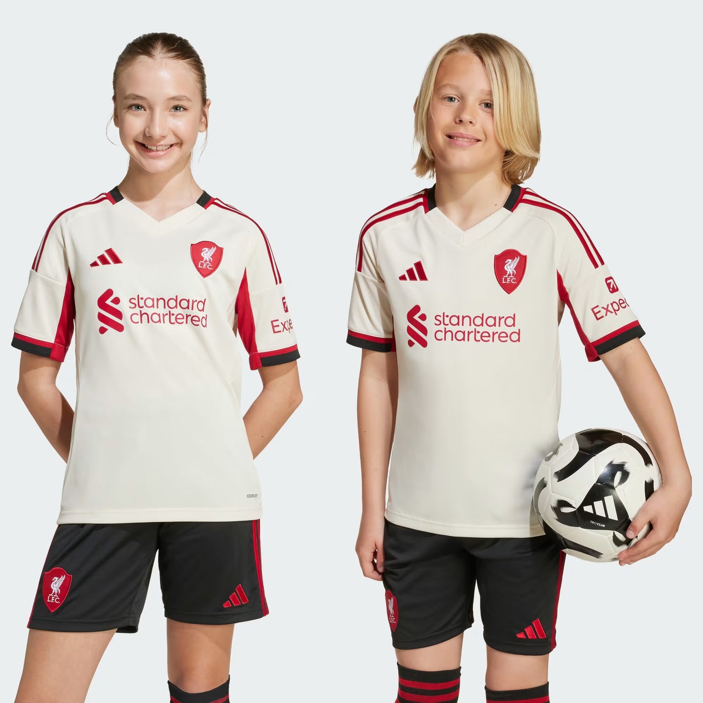 Kit Infantil Liverpool Away 25/26 - Bege