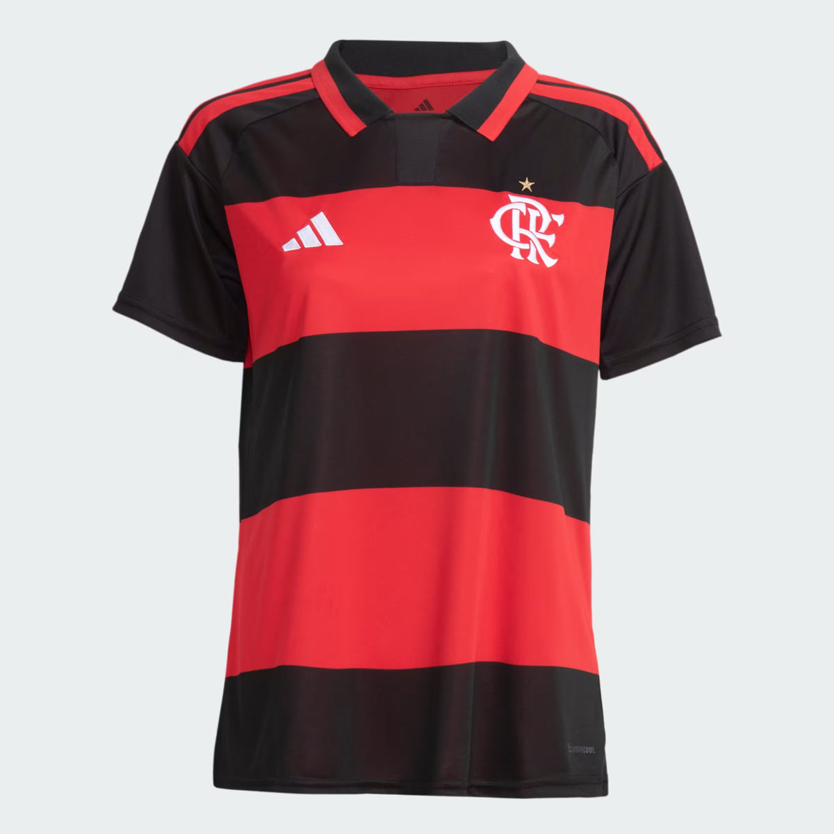 Flamengo Home 26/27 Adidas Torcedor Feminino - Vemelho e Preto