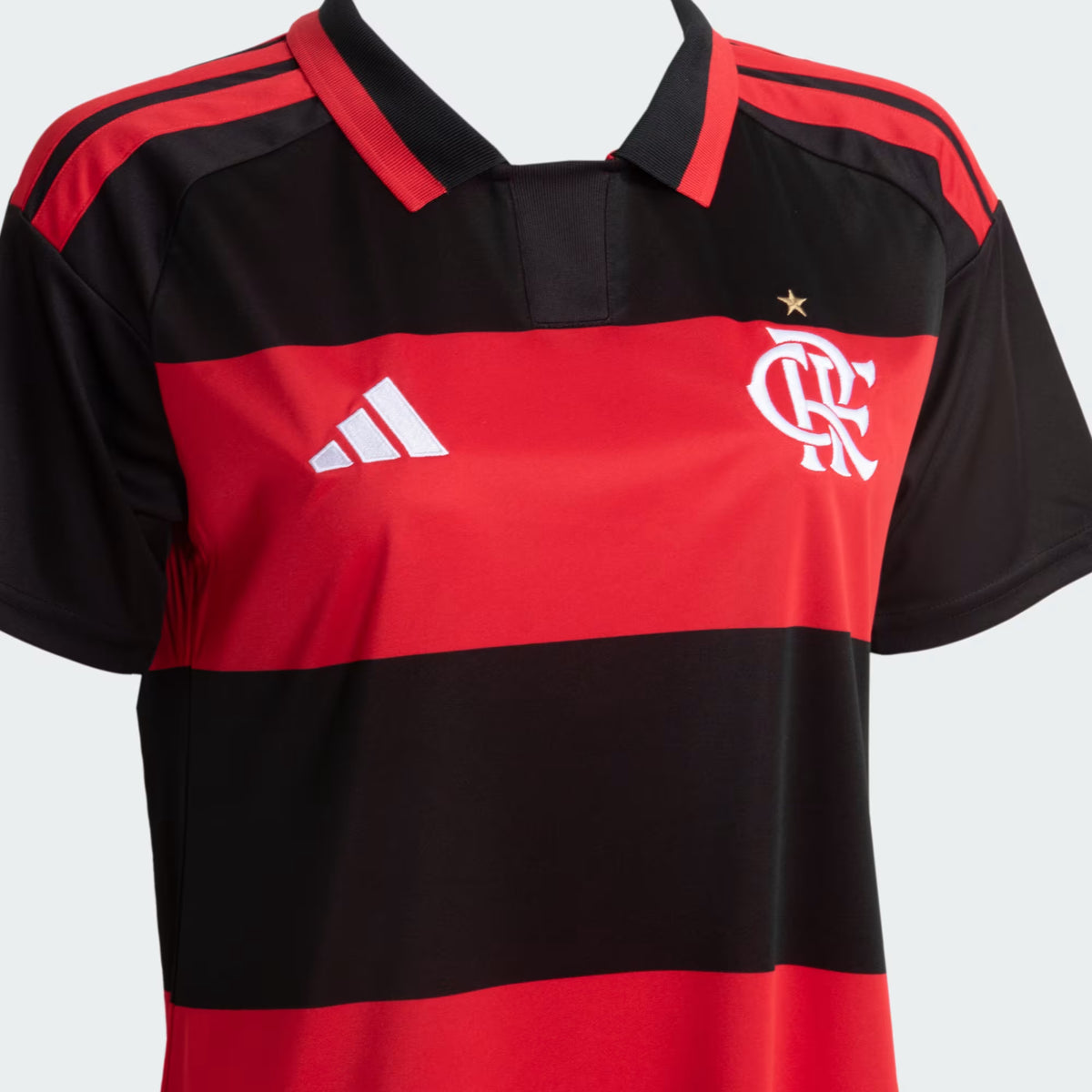 Flamengo Home 26/27 Adidas Torcedor Feminino - Vemelho e Preto