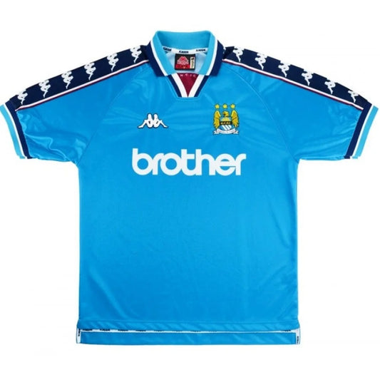Manchester City Home Retrô 97/98 Kappa - Azul