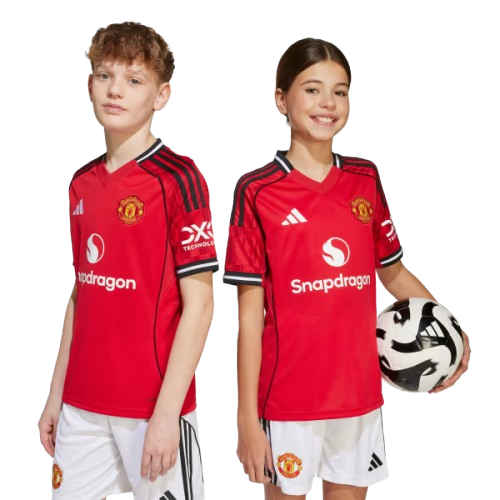 Kit infantil Manchester United Home 25/26  - Vermelho