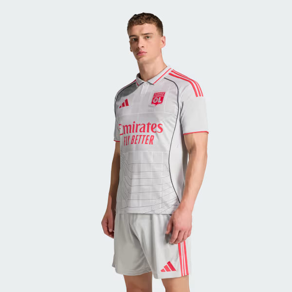 Lyon Third 25/26 Torcedor Adidas - Cinza