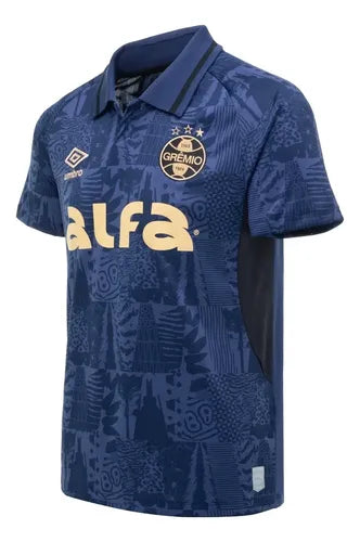 Grêmio Away 25/26 Umbro Jogador Masculino - Azul Escuro