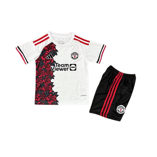 Kit infantil Manchester United Edição Especial 25/26 - Vermelha e Branca