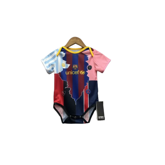 Body Bebê Infantil Messi Carreira Home - Colorido