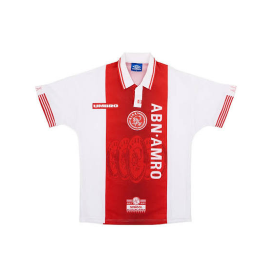 Ajax Home Retrô 1997/1998 Umbro - Vermelha e Branca
