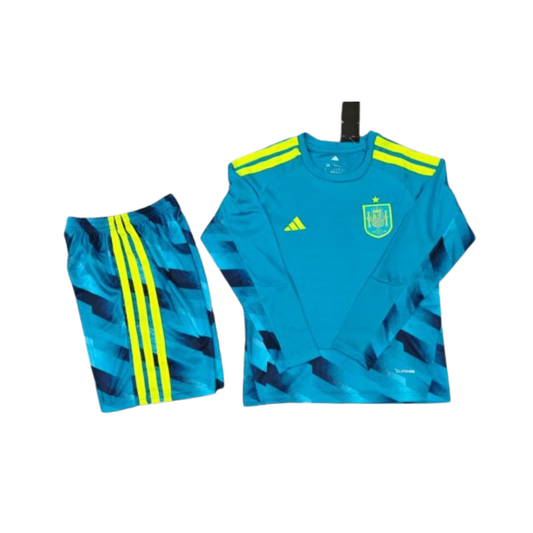Kit Infantil Espanha Goleiro Manga Longa 26/27 - Azul