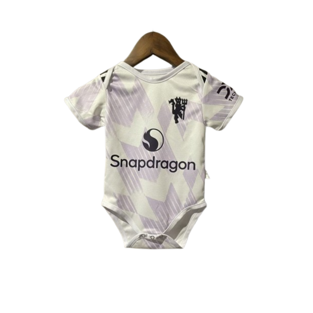 Body Bebê Infantil Manchester United Away 25/26 - Branco