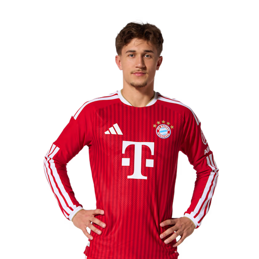 Bayern de Munique Home Manga Longa 26/27 Jogador Adidas - Vermelha