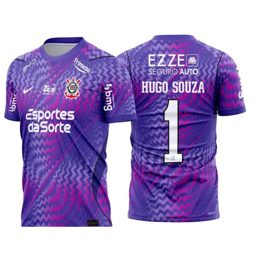 Corinthians Goleiro 26/27 Torcedor Com Patrocínios Nike - Roxa