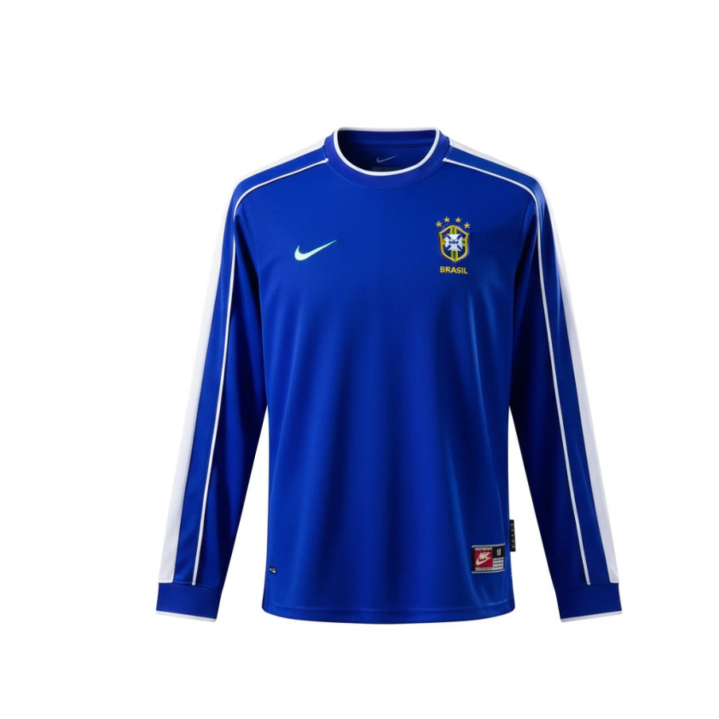 Brasil Away Retrô 2002 Manga Longa Nike - Azul