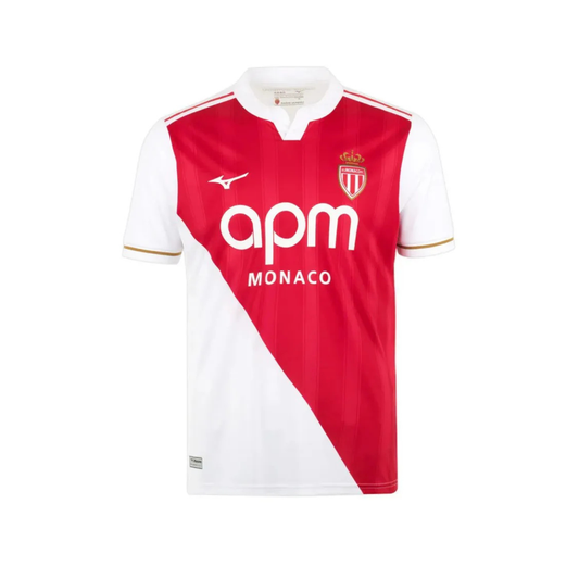 Monaco Home 25/26 Torcedor Mizuno - Vermelha e Branca