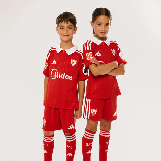 Kit Infantil Sevilla Away 25/26 - Vermelha