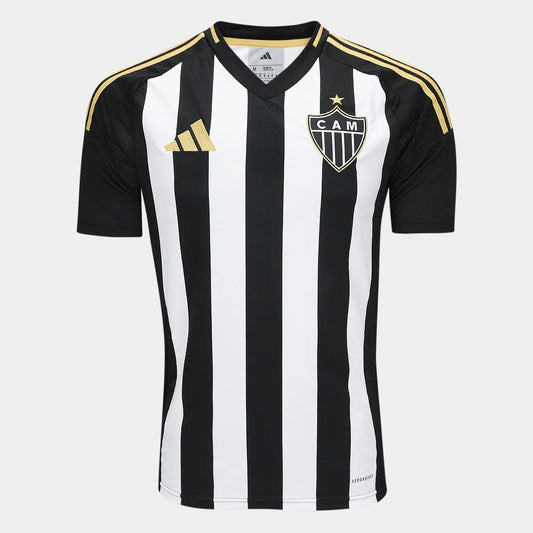 Atlético Mineiro Home 25/26 Adidas Torcedor Masculino - Branca e Preta