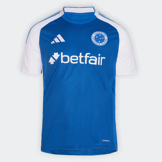 Cruzeiro Home 25/26 Adidas Torcedor Masculino - Azul e Branco