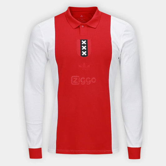 Ajax 125 Anos 25/26 Manga Longa Torcedor Adidas - Vermelha e Branca