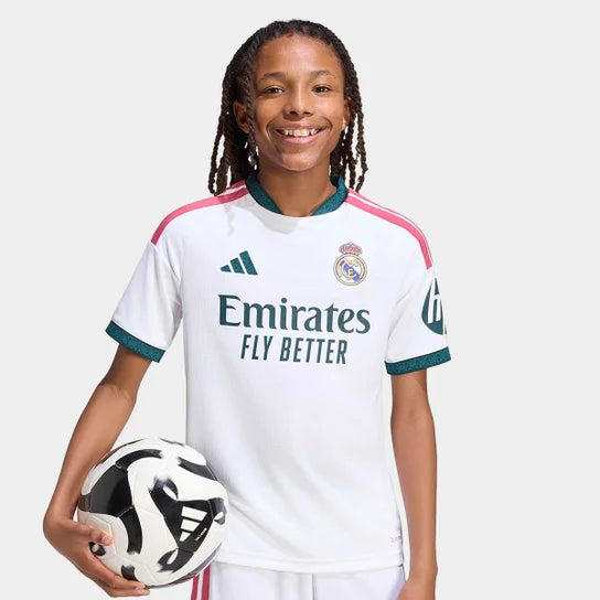 Kit Infantil Real Madrid Home 26/27 - Branca