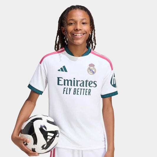 Kit Infantil Real Madrid Home 26/27 - Branca
