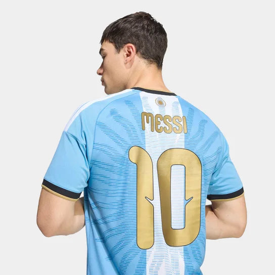 Argentina Despedida Messi 26/27 Masculino Torcedor Adidas - Branca e Azul