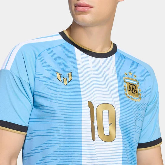 Argentina Despedida Messi 26/27 Masculino Torcedor Adidas - Branca e Azul