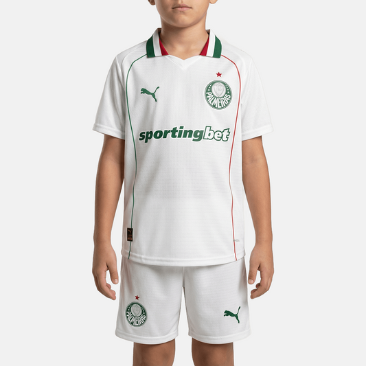 Kit Infantil Palmeiras Away 26/27 - Branco
